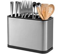 Finetree Soporte para cubiertos de cocina, cuchara, tenedor, organizador de utensilios, palillos, escurridor de utensilios, fregadero, caja con compartimento