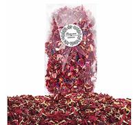 Fineverne Pétalos de Rosa Secos Naturales 1 Litro - Confeti Biodegradable para Bodas, Noche Romántica, Fiesta y Decoración
