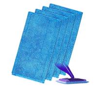 FINEVERNEK Paquete de 4 Almohadillas Lavables de Microfibra, Almohadillas de Limpieza Lavables, para Trapear de Tela Húmeda Reemplazo y Fregona para Limpieza del Hogar y la Cocina