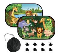 FINEVERNEK Parasol Coche Infantil Lateral, 2 Unidades, Protección UV/Ultra-Oscuro, Coche Sun Shade con Ventosa, Autoadhesivo, 50 x 30cm