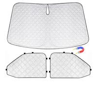FINEVERNEK Parasol para parabrisas delantero para VW T5 T6, 3 unidades de protección solar para parabrisas de coche, protección UV, resistente al calor, plegable