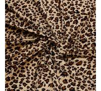 FINFERINSPIRE - Tela Velboa de 2 m con estampado de leopardo, 170 cm de ancho, de poliéster, color chocolate, para costura, manualidades, costura, accesorios de ropa, venta por metros, para decoración