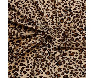 FINFERINSPIRE - Tela Velboa de 2 m con estampado de leopardo, 170 cm de ancho, de poliéster, color chocolate, para costura, manualidades, costura, accesorios de ropa, venta por metros, para decoración