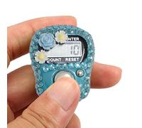 Finger-Clicker - Contador de dedo electrónico, interruptor manual digital, contador ajustable con diseño de flores, accesorio deportivo para la escuela