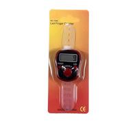 Finger Counter, Electronic Finger Tally Counter, LED Digital Display, Resettable Click For Knitting Golf Meditation Exercise, Adjustable Strap, 1.5 X1 Inches, Black, 1 Count