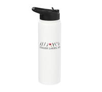 Finger Lakes New York NY Recuerdo Recordatorio Nativo Hombres Mujeres Stainless Steel Insulated Water Bottle