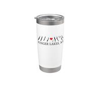 Finger Lakes New York NY Recuerdo Recordatorio Nativo Hombres Mujeres Vaso térmico de acero inoxidable de doble pared