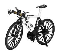 Finger Mountain Bike Aleación Mini Modelo de Bicicleta Diseño único para Decoración de Escritorio de Oficina Niños y Entusiastas de la Bicicleta, Aleación + Plástico (White)