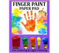Finger Paint Paper Pad: 8.5 x 11 in. 120 Pages, Bright white, High-Quality Paper, Perfect for Finger Painting, drawing, and creative play with Colored Cover. Ideal for Kids and teens (Boys & girls)