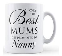 Finger prints Taza de regalo para madre con texto en inglés "Only The Best Mums Get Promoted to Nanny"