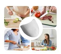 Finger Protectors - Cutting Food Guards, Adjustable Slicing Tool, Ergonomic Shield Design, Kitchen Safety Performance Kit, Cooking Utensil Category, Silver Steel Set For Dicing Fruits