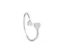 Finger Ring Heart Cubic Zirconia Jewelry Opening Adjustable Finger Ring Valentines Day Gift