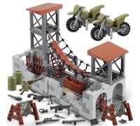 Finger Rock Serie Military Base Builting Set WW2 Mini Accesorios de guerra del ejrcito kits de defensa de bricolaje de la base de la base de la