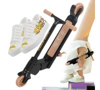 Finger Scooters, Two Wheel Toys Tiny Fingerboard Scooters, ABS, Cloth Interactive Educational Fingertips Movement Game for Boys, Girls, Youth, Teens, Friends, Family, 6x8.5x10.5cm