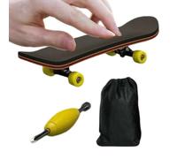 Finger Skate Board - Wooden Handheld Game, Fully Enclosed Bearing Toy Skateboard | Fun Desk Toy for Students and Adults | Bedside, Desktop, Dorm, Apartment, Sports Decor