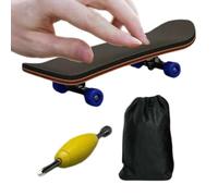 Finger Skate Board - Wooden Handheld Game, Fully Enclosed Bearing Toy Skateboard | Fun Desk Toy for Students and Adults | Bedside, Desktop, Dorm, Apartment, Sports Decor