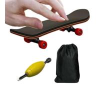 Finger Skateboard - 3.9 Inches Wooden Mini Board | Alloy PU Fingerboard - Handheld Game Toy For Boys Girls Students Adults Desktop Bedside Dorm Room Fun and Coordination Sports Decor Apartment