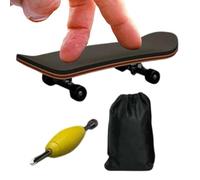 Finger Skateboards - Small Wooden Fingertip Game | Wood Hand Finger Skateboard | For Boy, Girl, Student, Adult, Desktop Sports Decor Mini Fingerboard Toy, Anti-Slip Foam Grip Tape, High-Performance Te