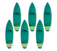 Finger Surfboard Toy, Mini Surf Fingerboard, Colorful Set with Patterns, Compact Design, Fingerboard Fun Game for Car, Riding, Kids, Boys, Girls, Desk Display, 6 Pieces, 4.72x1.34x0.55 Inches