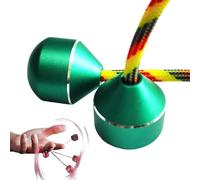 Finger Toys for Practicing Finger Dexterity, Metal Fidget Spinner, Mini Ball Spinners on String, Aluminum Alloy Worry Beads, Finger Toy for Men Women Youngs (Green)