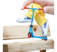 Finger Toys Juego De Patinete De Dedo De Metal | Fingers Scooter Con Pantalones, Zapatos Y Herramientas | Juguete Interactivo Desmontable Para Patinetes De Dedo Para Niños, Adultos, Favorecer