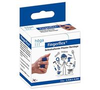 Fingerflex Azul, 2,5 cm x 4,5 m estirado, vendaje adhesivo para yeso/vendaje para dedos, paquete de 2, grande