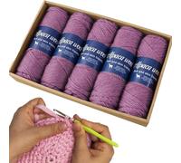 Fingering Weight Yarn, Soft Alpaca Wool Crochet Thread, 12.99x10.24x2.36 inches Breathable Fingering Sock Yarn, Ideal for Scarves, Hats, Sweaters, Beginner Crocheting, Kids