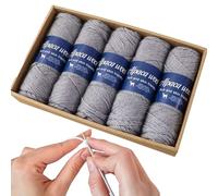 Fingering Weight Yarn - Soft Alpaca Wool Crochet Thread, Sock Weight Comfortable Thin Yarn for Knitting Scarves, Handmade Projects, for Family and Friends, Crafting Supplies