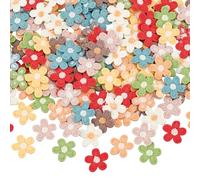 FINGERINSPIRE 144 parches de punto de flores de 8 colores, 15 mm, de algodón, accesorios para disfraces, manualidades, ropa, vestidos, 144 unidades