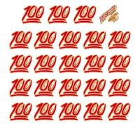 FINGERINSPIRE 24 pines de solapa de 100 puntos, color rojo y dorado, 100 puntos, pines de recompensa para estudiantes, empleados, premio al mérito, broche de aleación para empresas escolares,