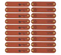 FINGERINSPIRE 30 Etiquetas Hechas a Mano de Piel, 2 Estilos, Coser Etiquetas de Piel sintética con patrón y 2 Remaches, botón Hecho a Mano, para Vaqueros, Bolsa de Zapatos, Sombrero, 12 x 65 mm