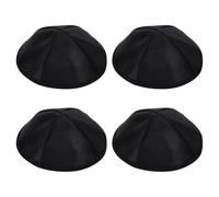 FINGERINSPIRE 4 Kippá de satén de 160 mm de diámetro de poliéster Rosh Hashanah Yamaka Sombrero de oración Yarmulke para fiestas importantes sedosas Yom Kippur Yamulke para boda Bar/Bat Mitzvah Shabat