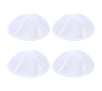 FINGERINSPIRE 4 Kippá de satén de 160 mm de diámetro de poliéster, yamaka de oración para Rosh Hashaná, yarmulke sedosa para días santos, Yom Kippur, para boda, bar/bat mitzvah, Shabat, 4 kipá, Color