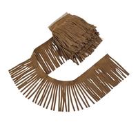 FINGERINSPIRE 4 m de ancho de piel sintética y ante 99 mm de ancho Camel doble cara costura flecos para bricolaje, ropa, bolso de mano, costura, vestido de artesanía, adorno decoración