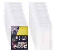 FINGERINSPIRE 40 fundas transparentes para libros de tamaño A5, fundas impermeables de plástico transparente protector contra el polvo, resistente al desgaste, fundas para libros de ejercicios para