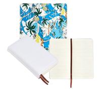FINGERINSPIRE 4PCS Sublimation Notebooks 7x3.86x0.67inch Imitation Leather Notebook White Rectangle A6 Size Blank Sublimation Journal Notebooks for School Office Supplies (96 pages/PC)