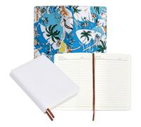 FINGERINSPIRE 4PCS Sublimation Notebooks 8.46x5.7x0.67inch Imitation Leather Notebook White Rectangle A5 Size Blank Sublimation Journal Notebooks for School Office Supplies (96 pages/PC)