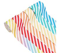 FINGERINSPIRE Cinta al bies de doble pliegue a rayas de 12 m, 6 colores, 21,5 mm de ancho, cinta para costura, manualidades, cinta de algodón, accesorios de ropa para ropa, decoración de bolsas de