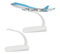 FINGERINSPIRE Expositor de 2 Piezas para maquetas de Aviones 1:400 Blanco Expositor Universal de plástico para maquetas de Aviones (sin avión) Apto para 14-20cm Building Blocks Avión