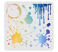 FINGERINSPIRE Plantilla de decoración de plantillas de salpicaduras de 30 x 30 cm, plantillas cuadradas reutilizables para pintar sobre madera, suelo, pared y tela