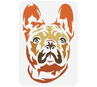 FINGERINSPIRE Plantilla de Dibujo de Bulldog francés, 21 x 29,7 cm, diseño de Cabeza de Bulldog francés, decoración de Mascotas, Plantilla de Animales para Pintar en Madera, Pared, Papel y Muebles