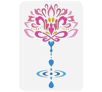 FINGERINSPIRE Plantilla de Mindfulness para Pintar 29,7 x 21 cm Reutilizable Tema Religioso Plantilla de Dibujo Inspirador Meditación Yoga Iconos Plantillas Para Pintar Sobre Madera Pared Decoración