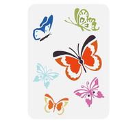 FINGERINSPIRE Plantilla de pintura de mariposa simple 21x29.7 Cm, patrón de mariposas reutilizables, plantilla de tema animal para pintura sobre madera, pared, lienzo, muebles