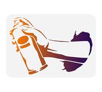FINGERINSPIRE Plantilla lata spray graffiti 29,7x21cm Hueco Arm Dibujo A Mano Craft Stencil Reutilizable PET Graffiti Wall Stencil para Pintar Sobre Papel, Azulejos, Muebles, Ventana, Puerta, Lona