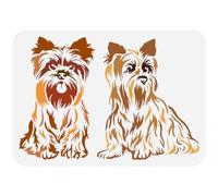 FINGERINSPIRE Plantilla para pintar con diseño de perro Yorkshire de 21 x 29,7 cm, diseño de perro Yorkshire, diseño de animales para decoración de pared del hogar