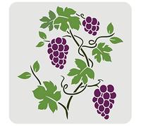 FINGERINSPIRE Plantillas Vid 30x30cm Plantilla Pared Vid pequeña, Plantillas clásicas para cenefas Vid, Plantillas decoración Pared Reutilizables para Pintar sobre Paredes Suelo Madera