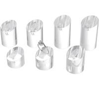 FINGERINSPIRE Soporte de exhibición de anillo de acrílico transparente de 7 piezas soporte de exhibición de anillo, organizador de joyería para exhibición de ferias comerciales(7 alturas, 20~47 mm)