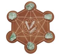 FINGERINSPIRE Tablero de rejilla de cristal de madera hexagonal, 228 x 254 mm, cubo de Metatrón, geometría sagrada