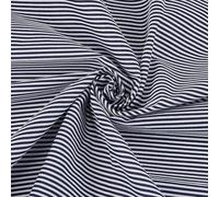 FINGERINSPIRE Tela de Algodón a Rayas Azul y Blanco, 1,6 m de Ancho, para Manualidades, Países Bajos, Venta por Metro