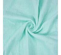 FINGERINSPIRE Tela de gasa de algodón, 1 x 1,3 m, color azul aguamarina, tela de gasa de algodón suave para coser, manualidades, proyectos de manualidades, telas de forro, colchas, caminos de mesa y